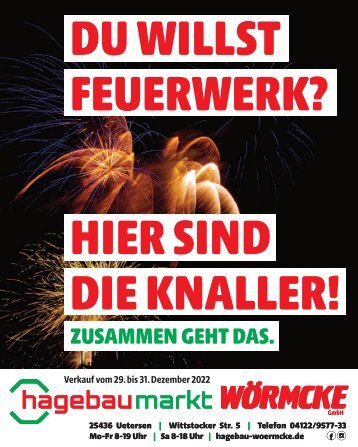 Hagebaumarkt Wörmcke Silvester Feuerwerk