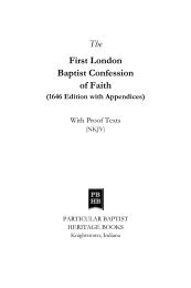 Sample First London Confession of Faith