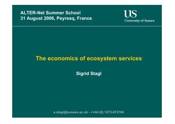 The economics of ecosystem services - Potsdam Institute for Climate ...