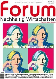 forum Nachhaltig Wirtschaften 03/2022, Ist die Party vorbei? Mit dem Schwerpunkt: Transformation von Wirtschaft und Gesellschaft