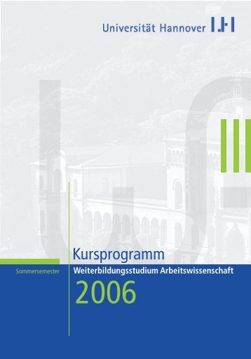 Weiterbildungsstudium Arbeitswissenschaft