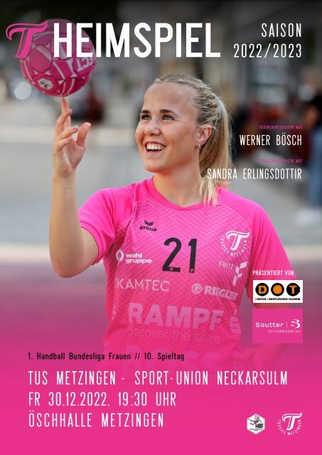 Hallenheft 30.12.2022 TUSSIES Metzingen - Sport-Union Neckarsulm
