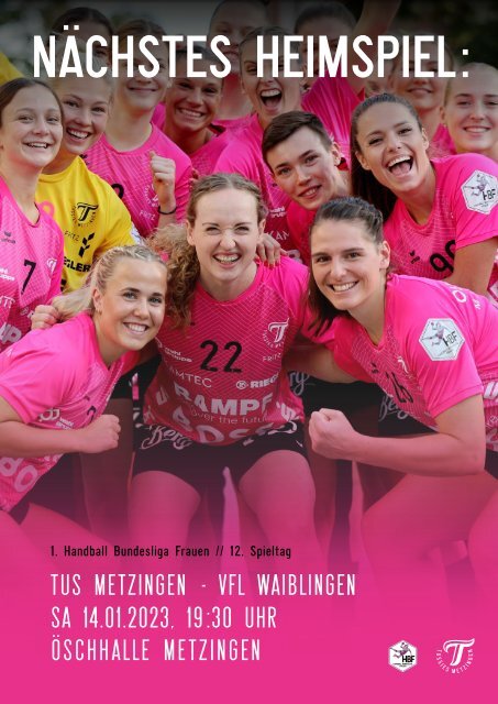 Hallenheft 30.12.2022 TUSSIES Metzingen - Sport-Union Neckarsulm