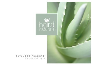 Il vostro catalogo prodotti hara naturals valido da gennaio 2024 CHF_IT