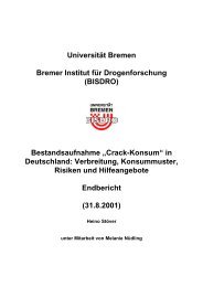 Universität Bremen Bremer Institut für Drogenforschung (BISDRO ...