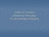 code of conduct (pedoman perilaku) - PT. Jasa Raharja