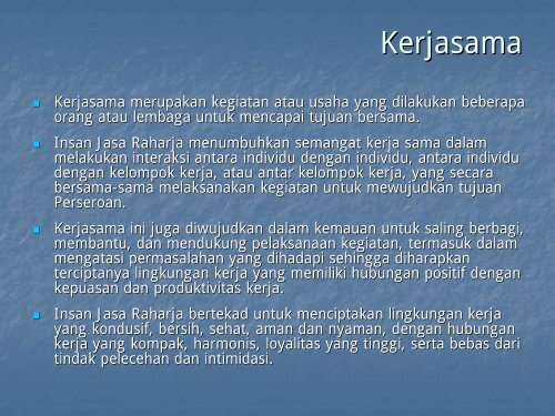 code of conduct (pedoman perilaku) - PT. Jasa Raharja