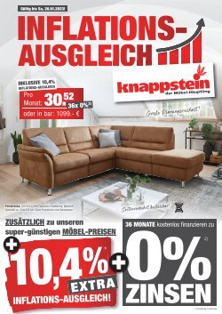 Inflationsausgleich in Bad Langensalza bei Möbel Knappstein