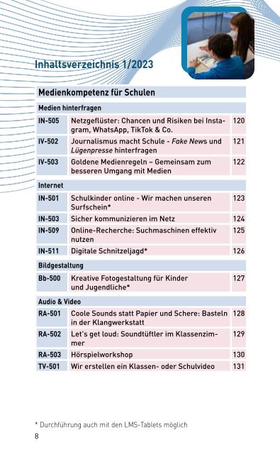 VERANSTALTUNGSPROGRAMM DES MKZ DER LMS 23/1