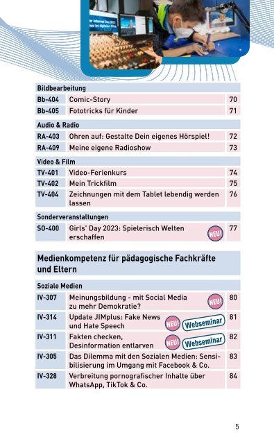 VERANSTALTUNGSPROGRAMM DES MKZ DER LMS 23/1