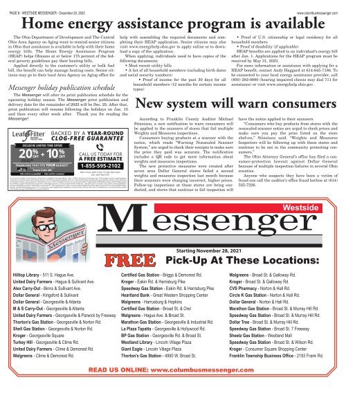 Westside Messenger - December 25th, 2022