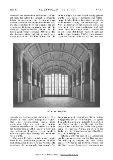 Telefunken-Zeitung Nr.17 "Nauen-Nummer" 3.Jahrgang August 1919 ...