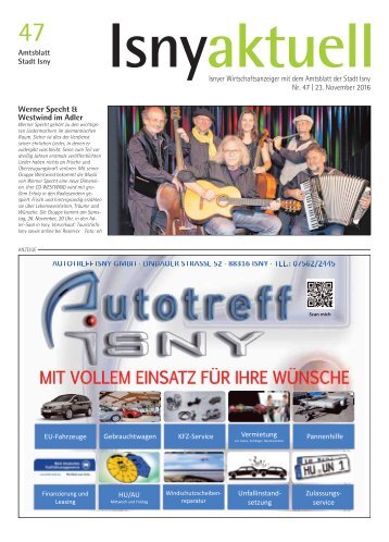 Isny Aktuell 23.11.2016