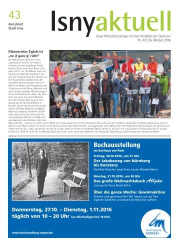 Isny Aktuell 26.10.2016