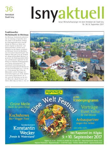 Isny Aktuell 06.09.2017