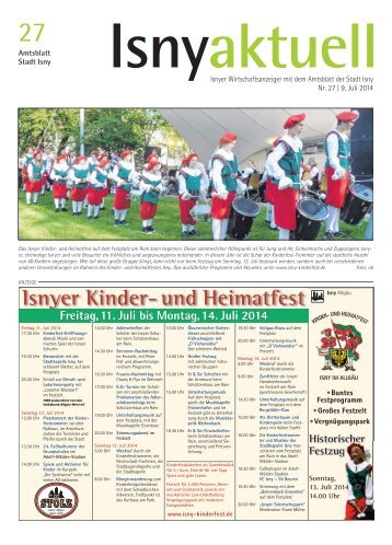 Isny Aktuell 09.07.2014