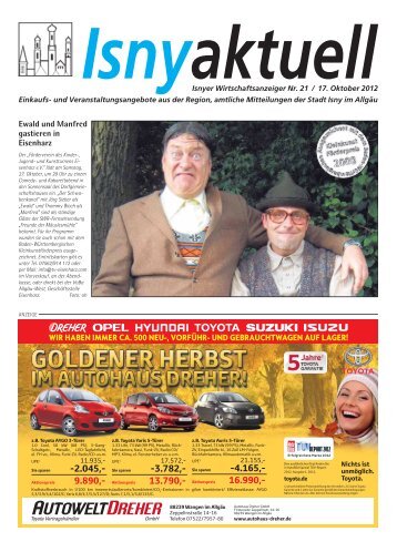 Isny Aktuell 17.10.2012