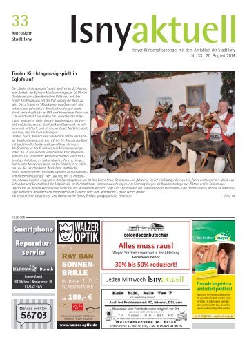 Isny Aktuell 20.08.2014