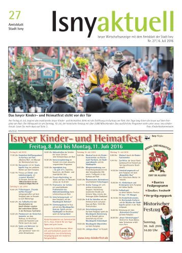 Isny Aktuell 06.07.2016