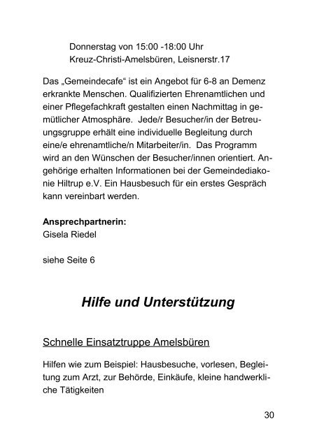 Information und Beratung - Hiltrup