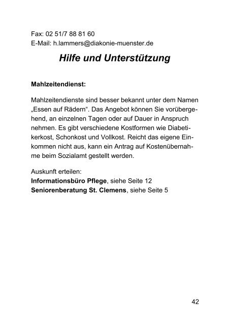 Information und Beratung - Hiltrup