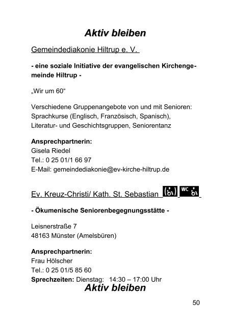 Information und Beratung - Hiltrup