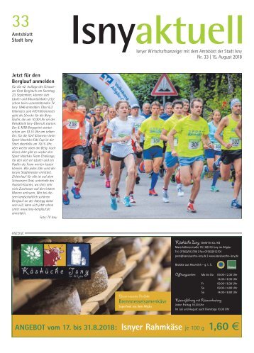 Isny Aktuell 15.08.2018