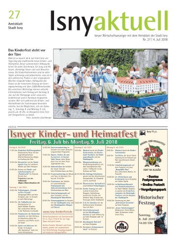 Isny Aktuell 04.07.2018