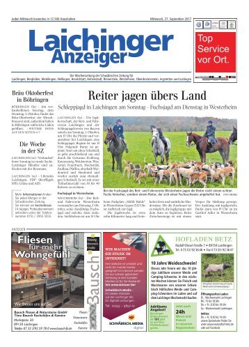 Laichinger Anzeiger 27.09.2017