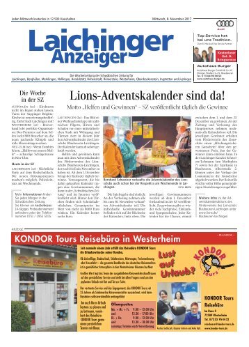 Laichinger Anzeiger 08.11.2017