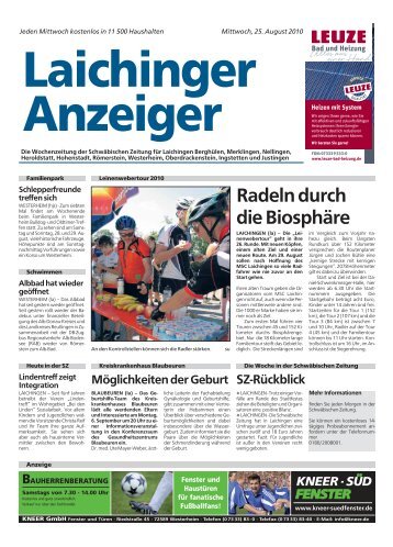 Laichinger Anzeiger 25.08.2010