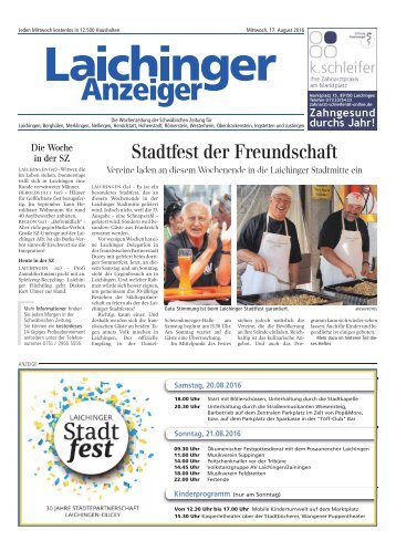 Laichinger Anzeiger 17.08.2016