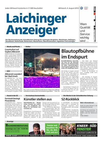 Laichinger Anzeiger 04.08.2010