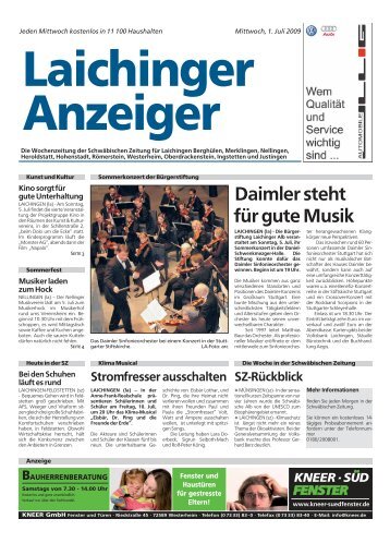Laichinger Anzeiger 01.07.2009