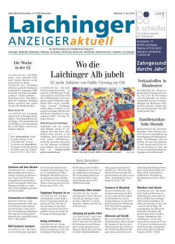 Laichinger Anzeiger 08.06.2016