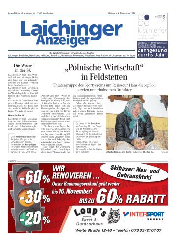 Laichinger Anzeiger 09.11.2016