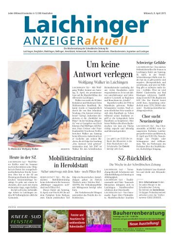 Laichinger Anzeiger 08.04.2015