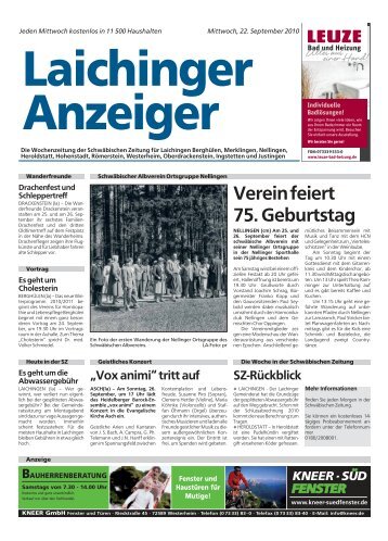 Laichinger Anzeiger 22.09.2010