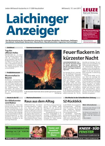 Laichinger Anzeiger 15.06.2011
