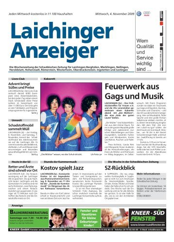 Laichinger Anzeiger 04.11.2009
