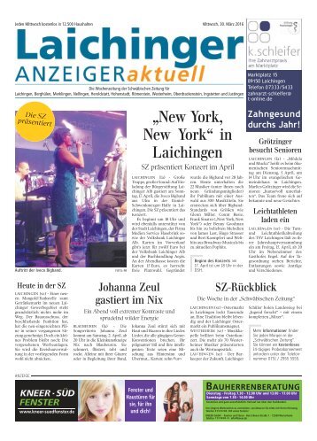 Laichinger Anzeiger 30.03.2016