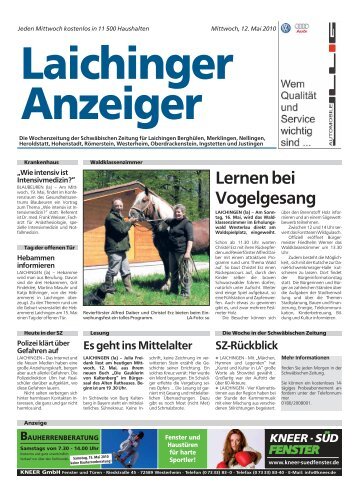Laichinger Anzeiger 12.05.2010