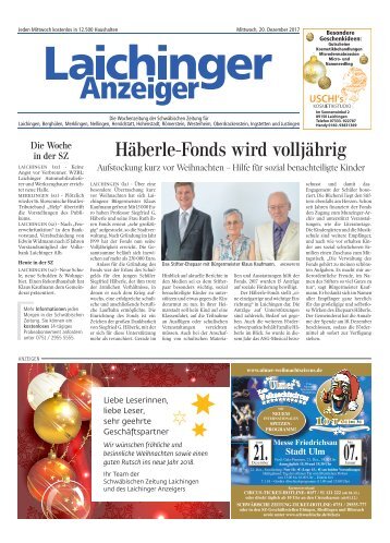 Laichinger Anzeiger 20.12.2017
