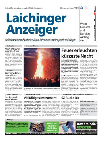 Laichinger Anzeiger 23.06.2010