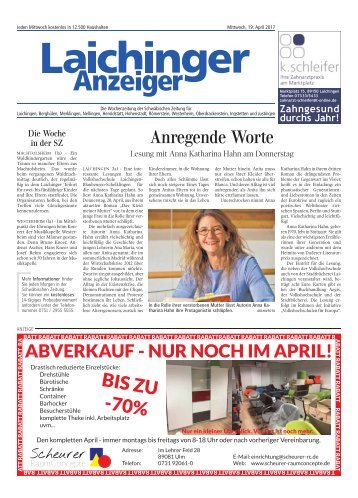 Laichinger Anzeiger 19.04.2017