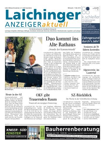 Laichinger Anzeiger 07.05.2014