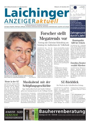 Laichinger Anzeiger 20.11.2013