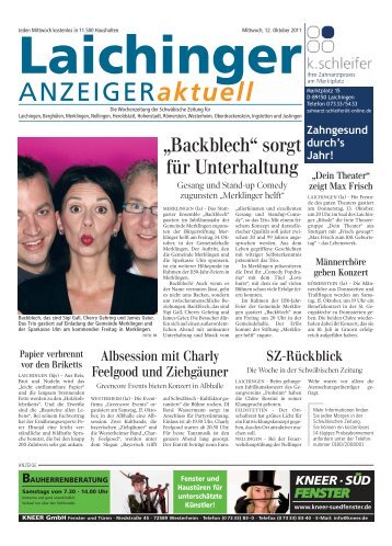 Laichinger Anzeiger 12.10.2011