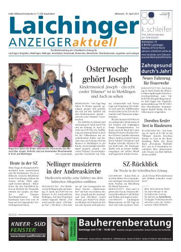 Laichinger Anzeiger 10.04.2013