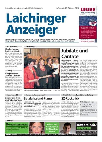 Laichinger Anzeiger 20.10.2010